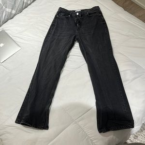 ZARA Straight Jeans with slit by foot No rips